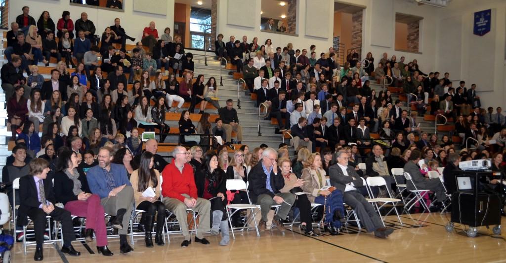 The+inaugural+fall+sports+banquet+in+the+Peter+V.+Ueberroth+Gymnasium.+Dec.+8%2C+2013.+Photographer%3A+Dave+Siegmund
