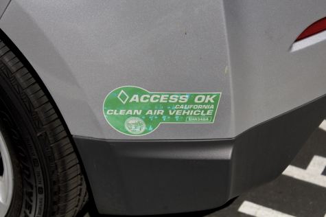 Only cars with an official government Clean Air Vehicle sticker are allowed to park in the Clean Air Vehicle parking spots.