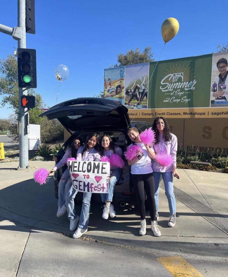 (From left) Junior Priya Bhakta, junior Anne Chen, junior Isabella Palacio, sophomore Raquel Rybakova and junior Alia Sajjadian.