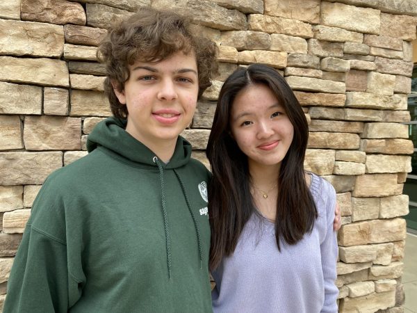 Student Council President Max Razmjoo (left) and Vice President Fiori Lee (right)