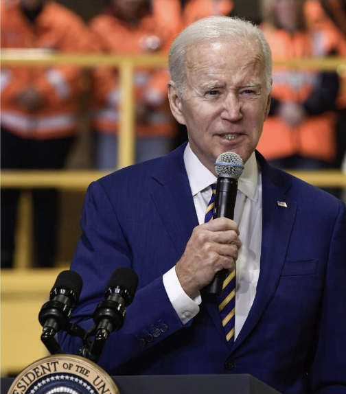 President Joe Biden speaks about the Inflation Reduction Act at a Long Island, N.Y. event in January 2023.