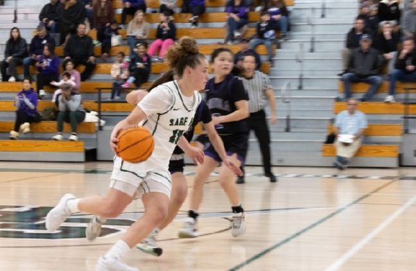 Junior Amalia Holguin in action against Portola in January 2024.