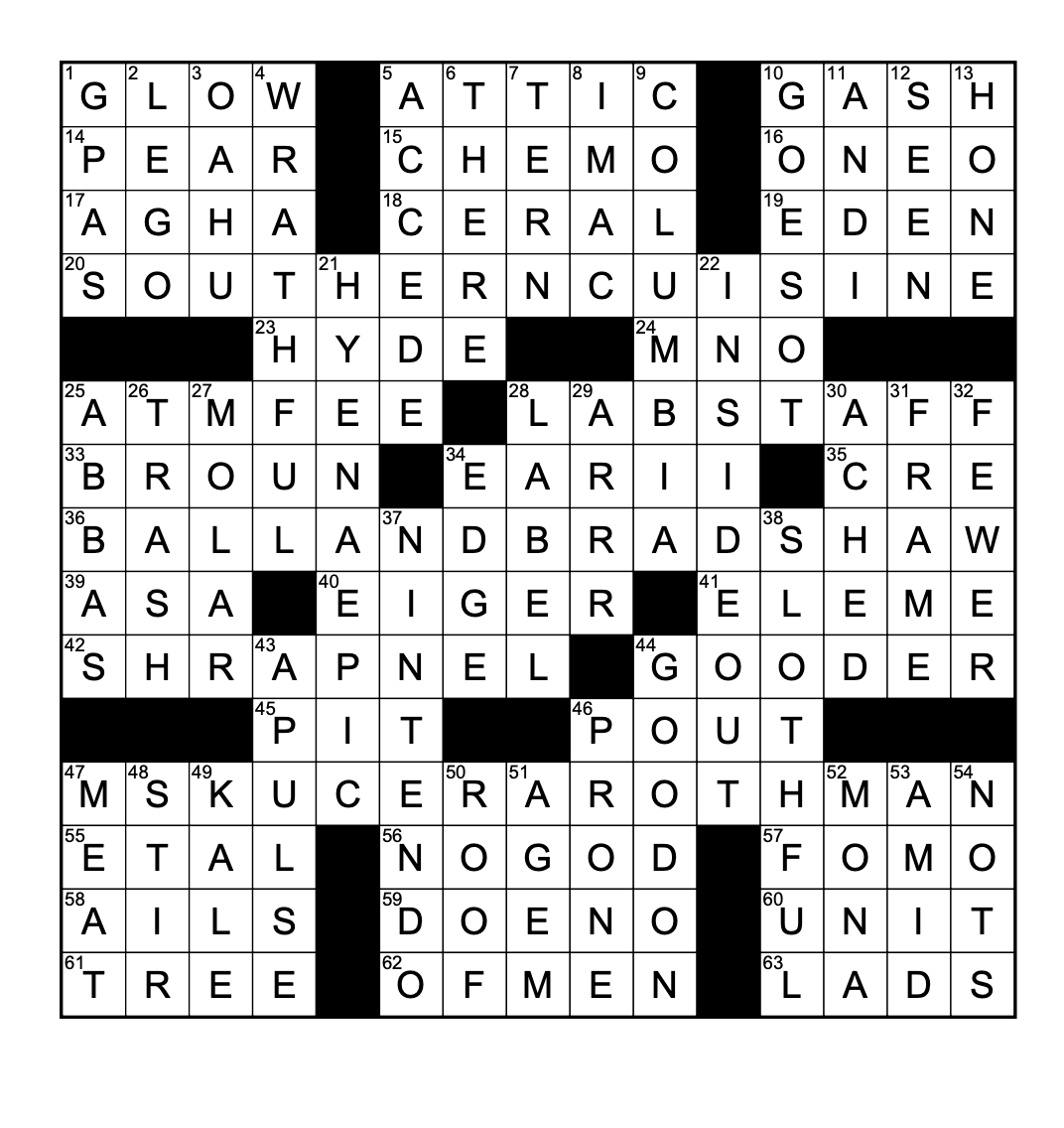 February Edition: Crossword Answer Key