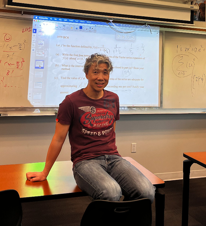 Math teacher Jim Lau in his classroom.